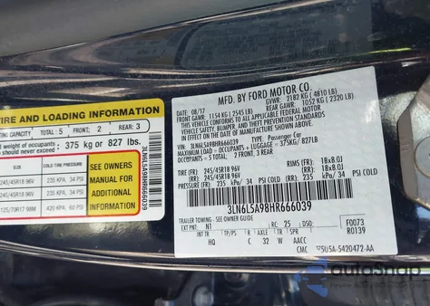 2017 Lincoln Mkz Premiere z USA, uszkodzony, nr VIN 3LN6L5A98HR666039